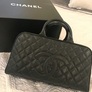 Chanel caviar bowler bag